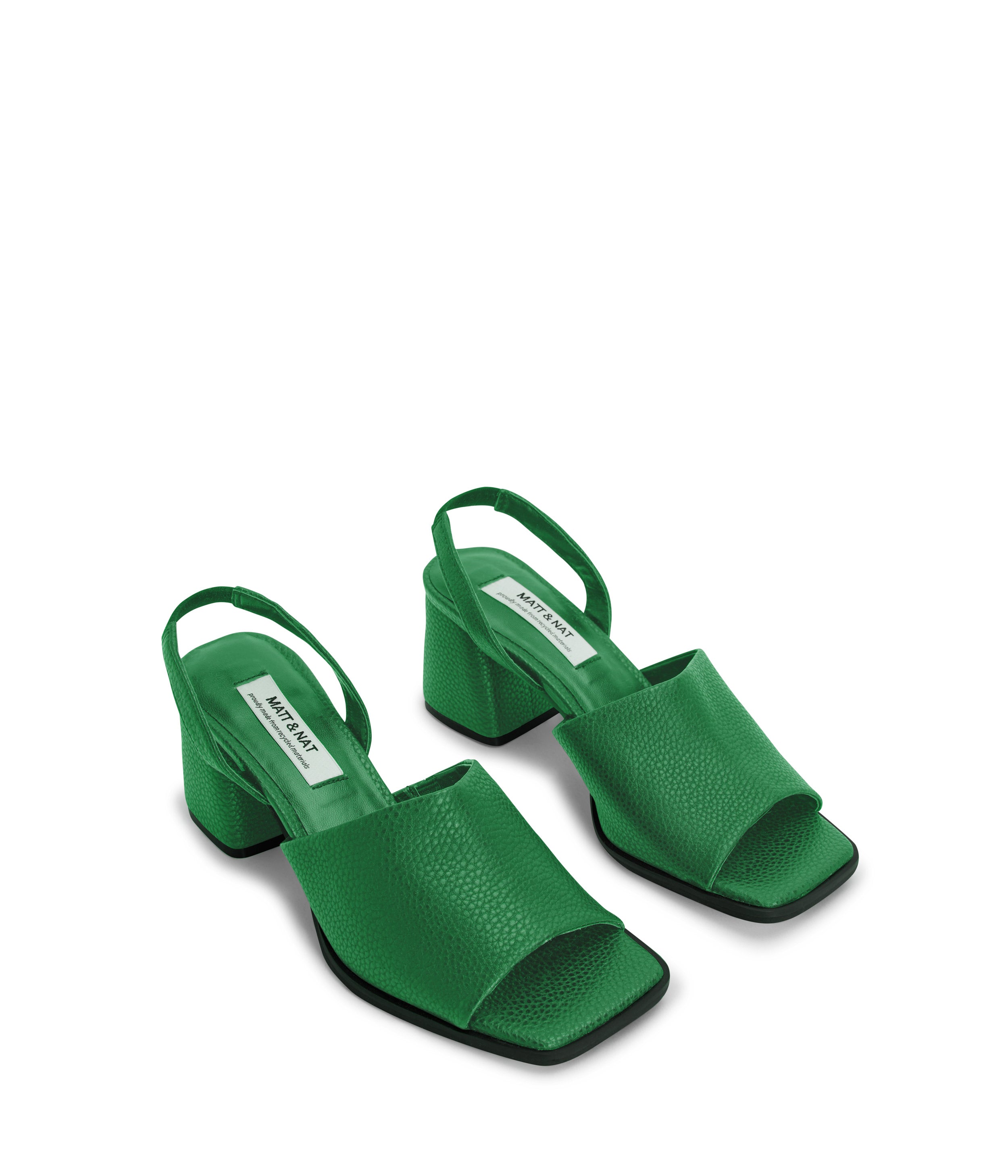 Matt & Nat Plume Sandalen Schwarz Blockabsatz vegan