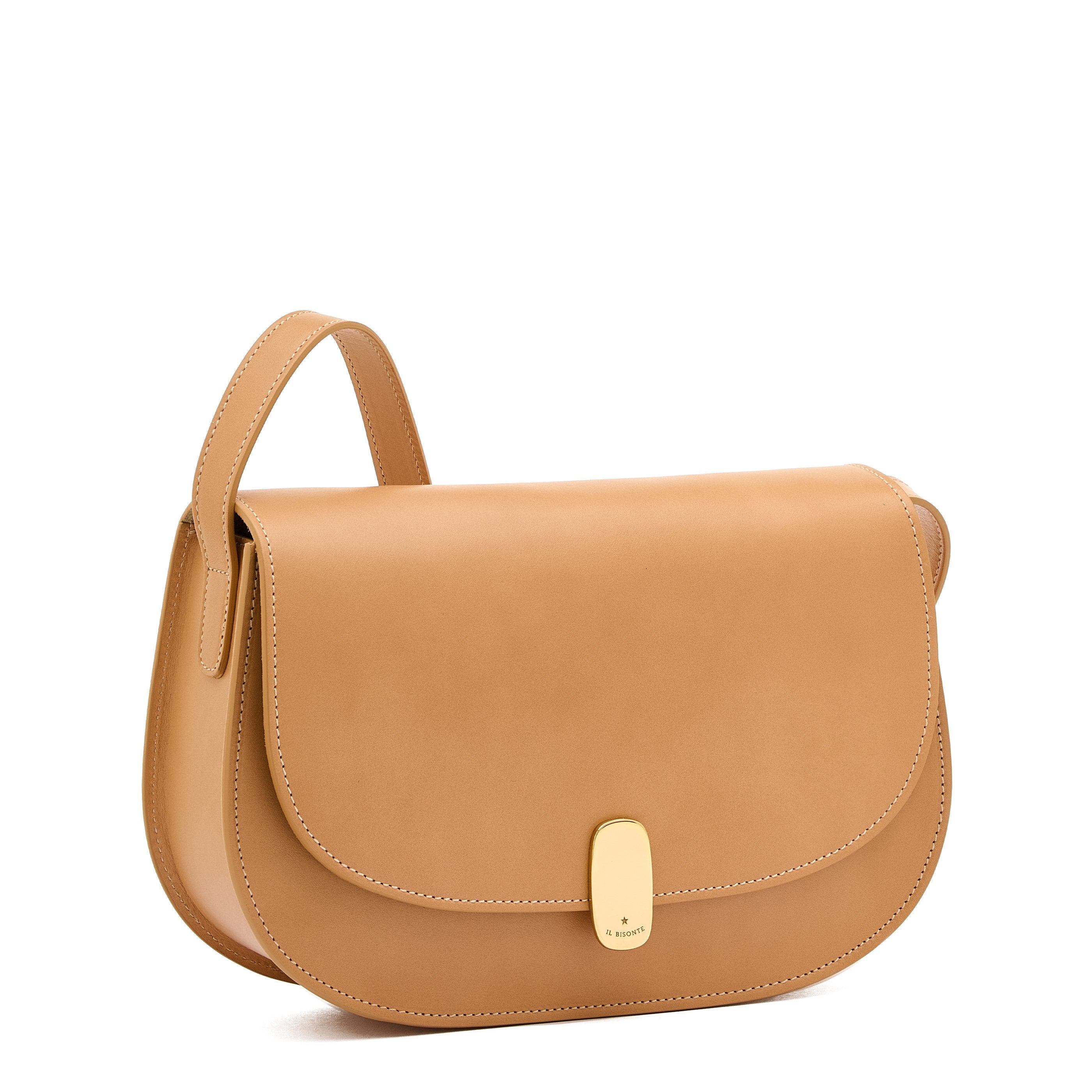Il Bisonte Atelier Schultertasche Natur Vollleder