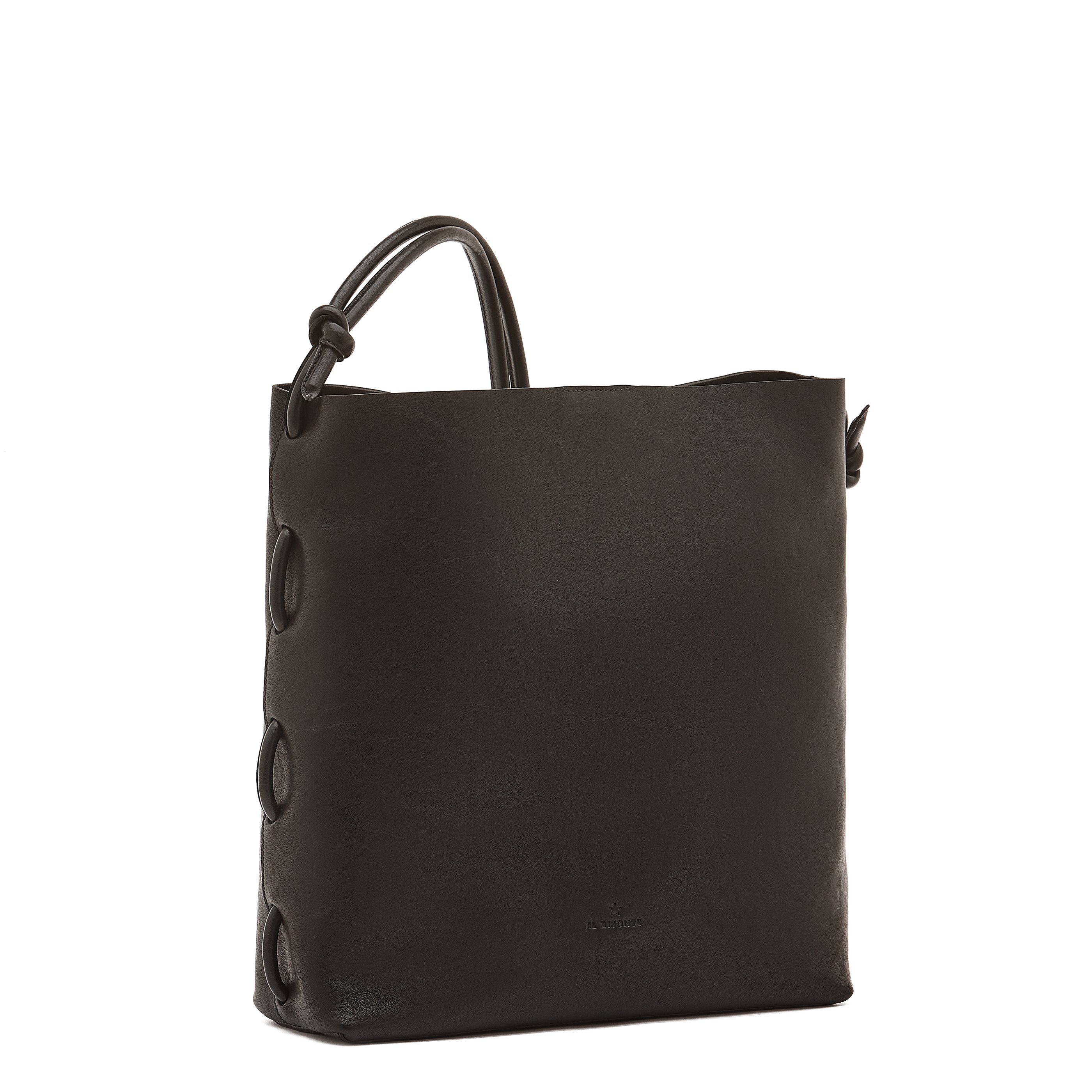 Il Bisonte Snodo Schultertasche schwarz Vollleder