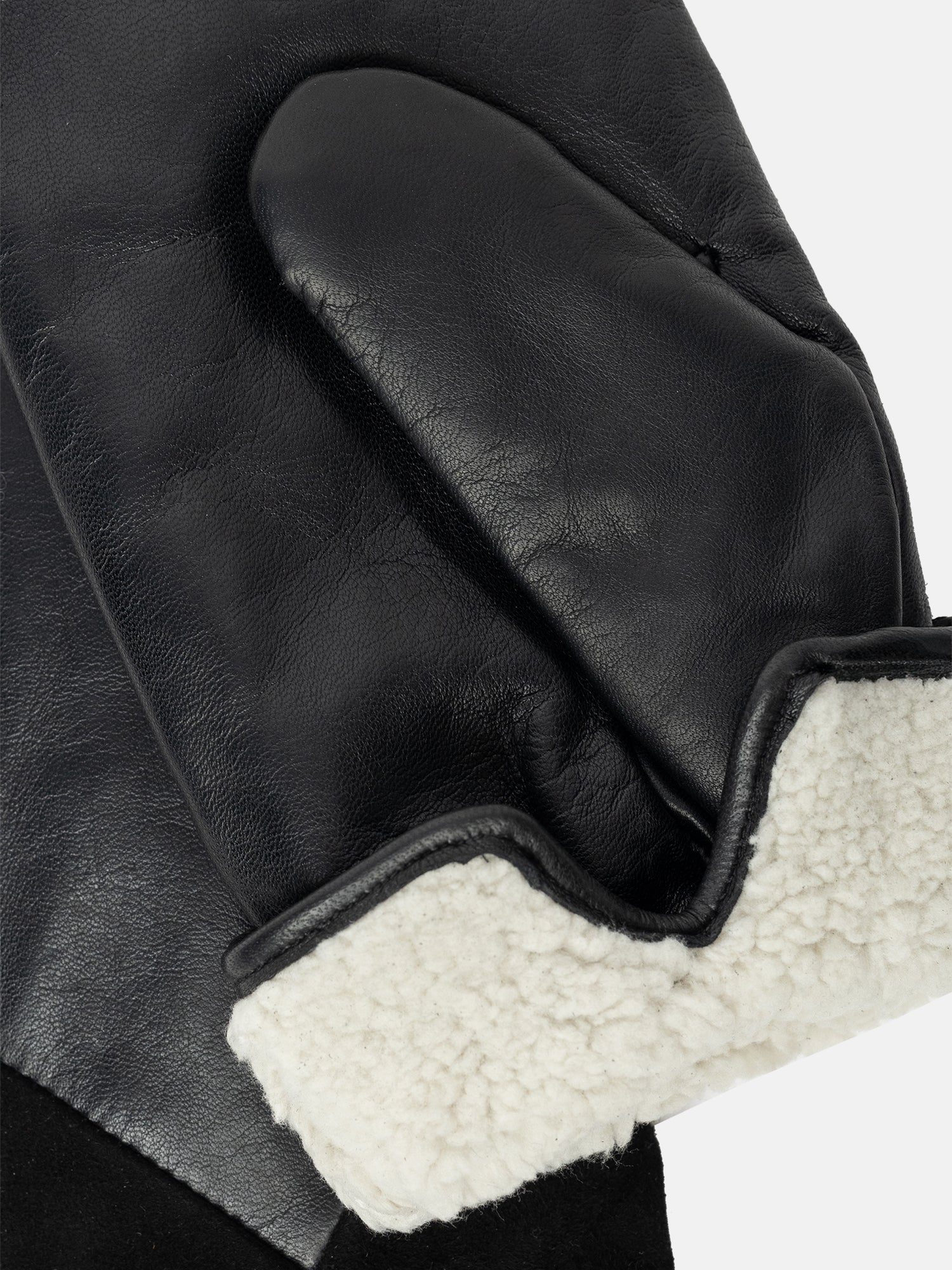 RE:DESIGNED Karma Mitten Fäustlinge Schwarz Leder