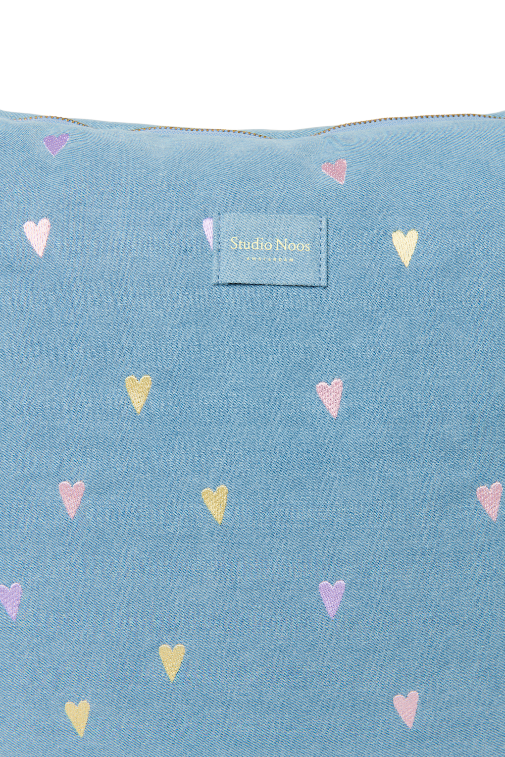 Studio Noos Denim Wickeltasche Light Blue Hearts Denim