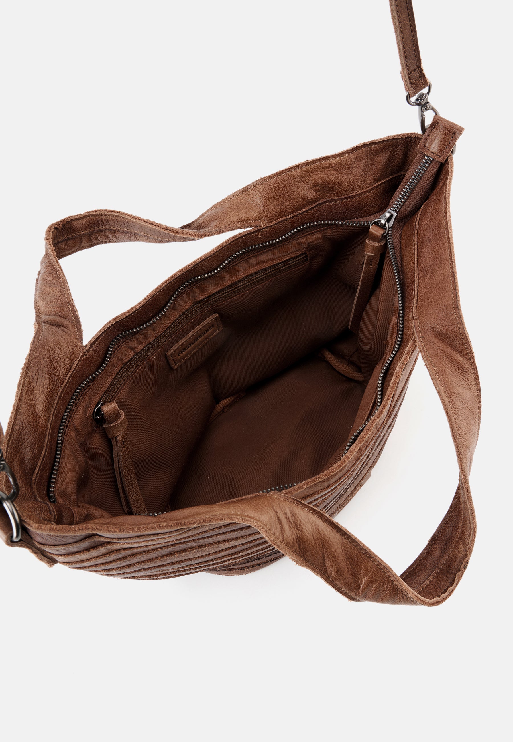FREDsBRUDER Layer Tulip Shopper toffee Echtleder