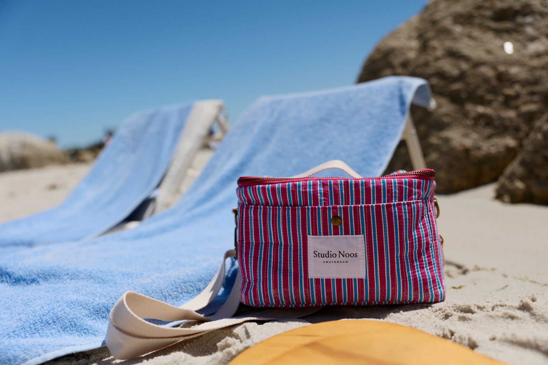 Studio Noos Poplin Striped Cooler Bag Kühltasche Himbeer