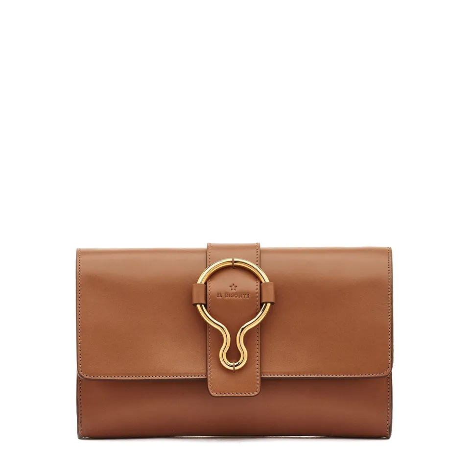 Il Bisonte Consuelo Clutch Vollleder schoko