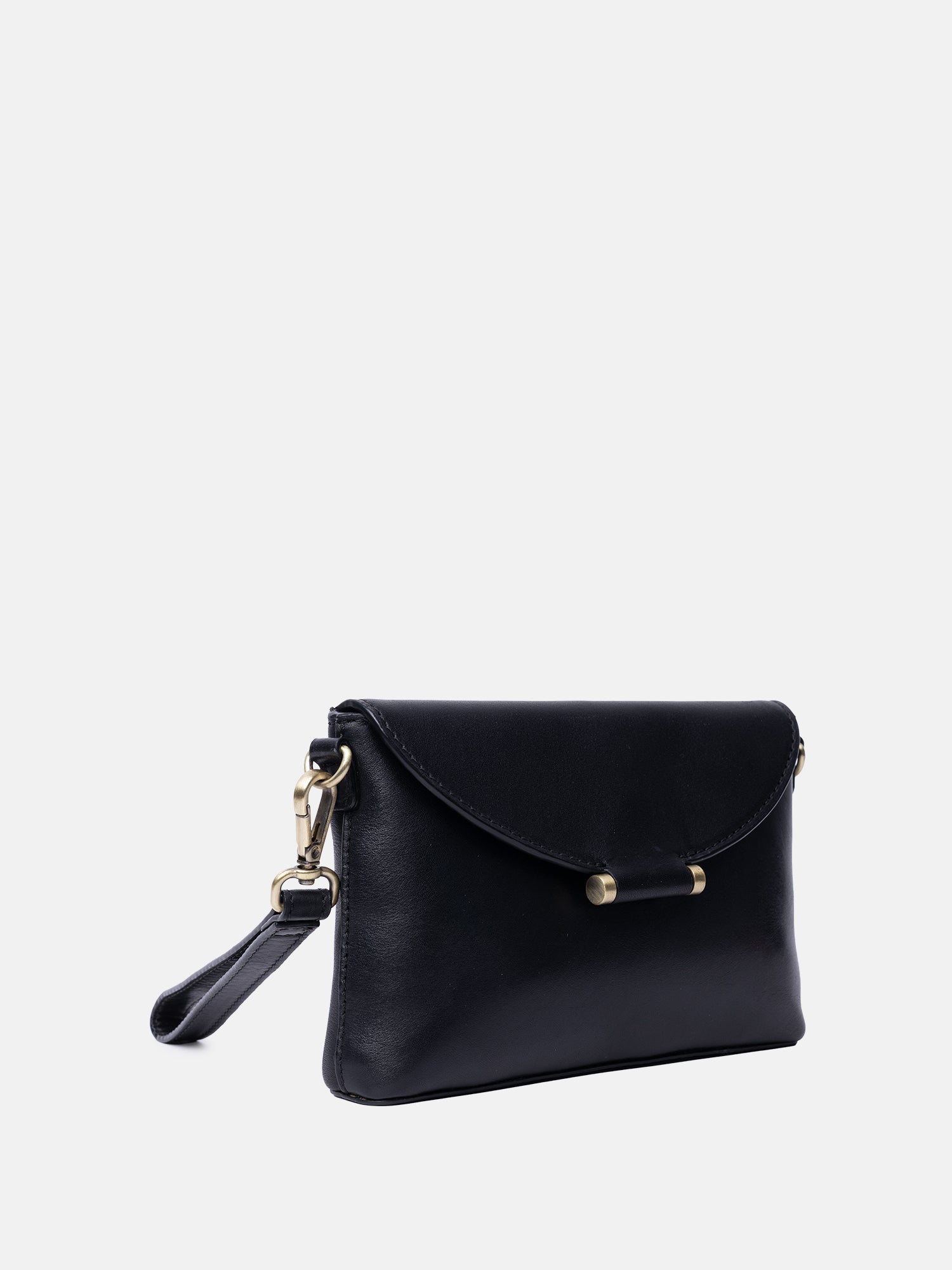 RE:DESIGNED Sonia Clutch Schwarz Vollleder