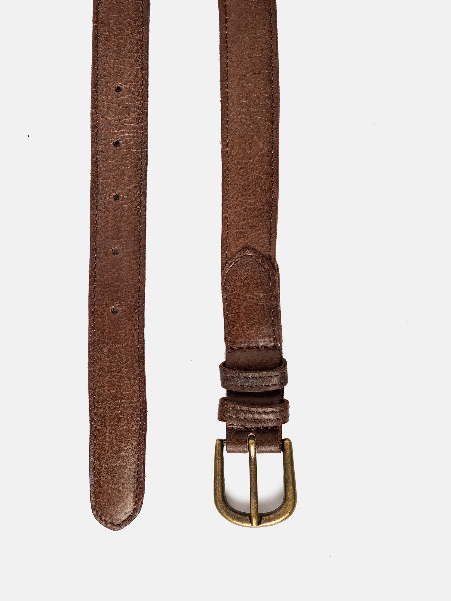 RE:DESIGNED Hyas Ledergürtel Woodsmoke Gold 2,5 cm