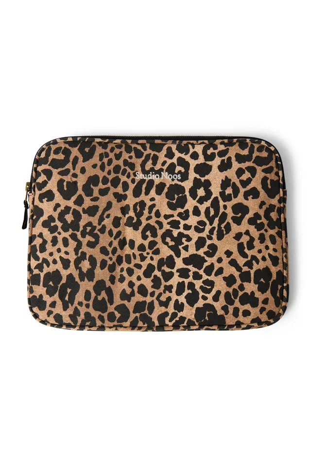 Studio Noos Cotton Laptop Sleeve 13 Inch Laptoptasche Brown Leopard