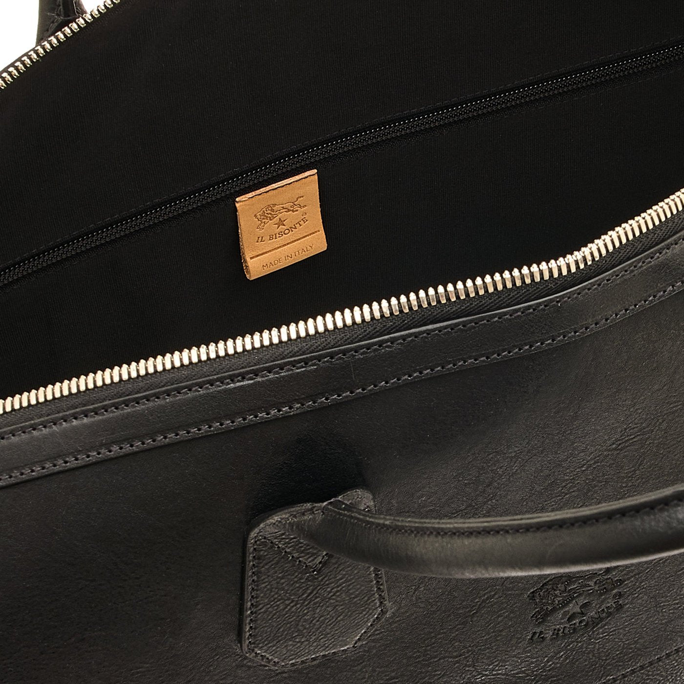Il Bisonte Archetipo Reisetasche schwarz Vollleder