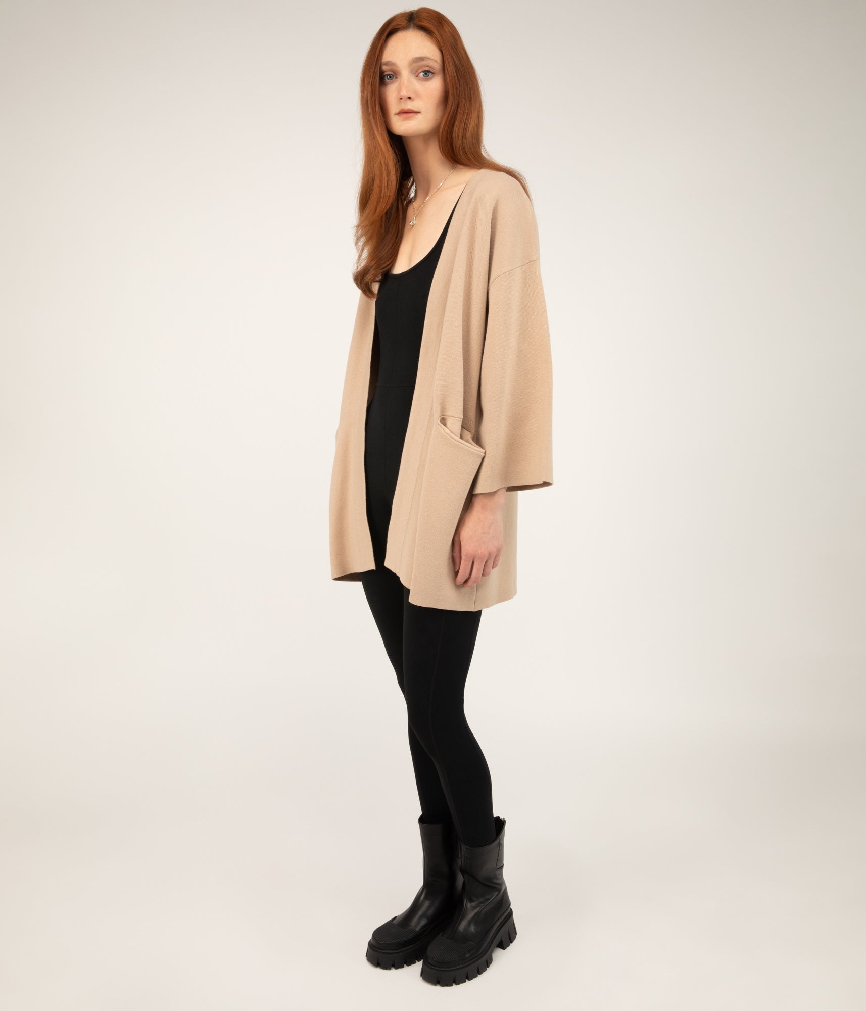 Matt & Nat ELSA Cardigan Olive Bio-Baumwolle
