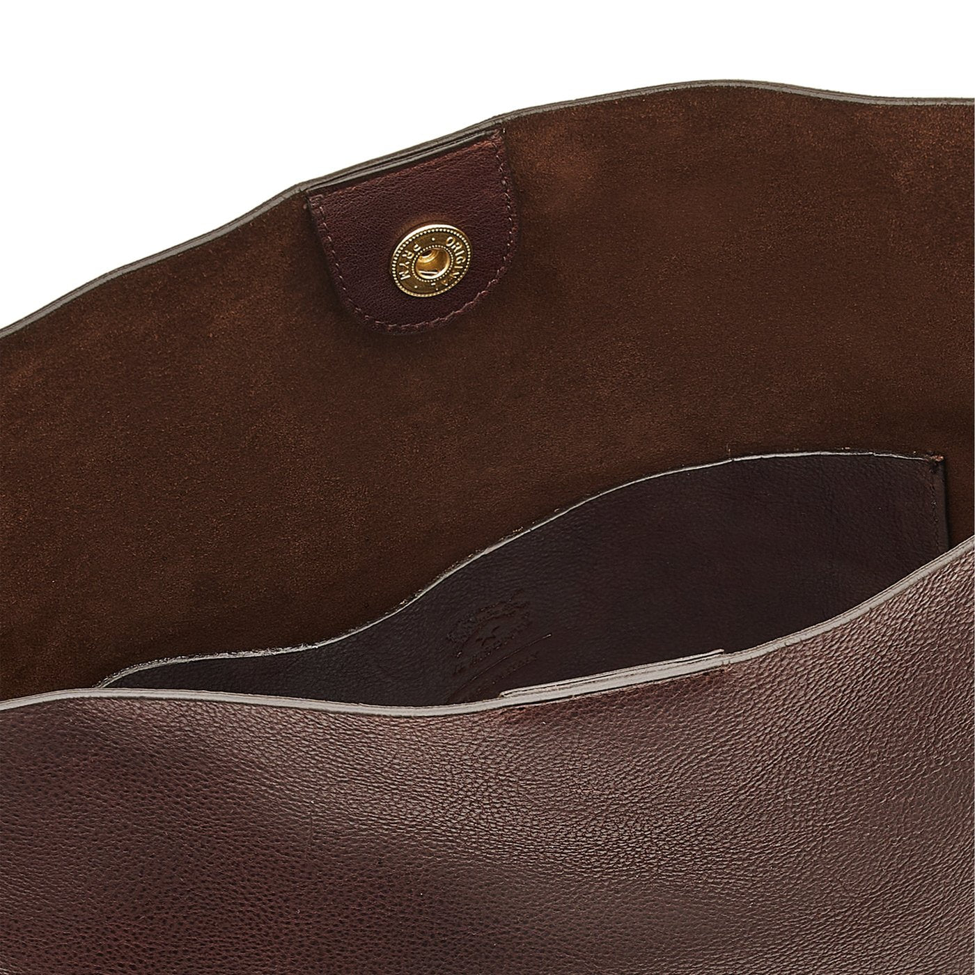 Il Bisonte Snodo Handtasche Kaffee Vollleder