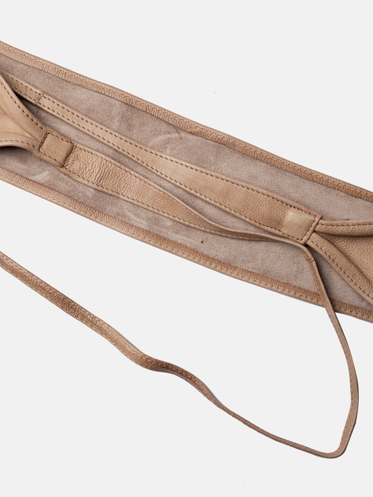 RE:DESIGNED Halle Gürtel Taupe Vollleder 9 cm