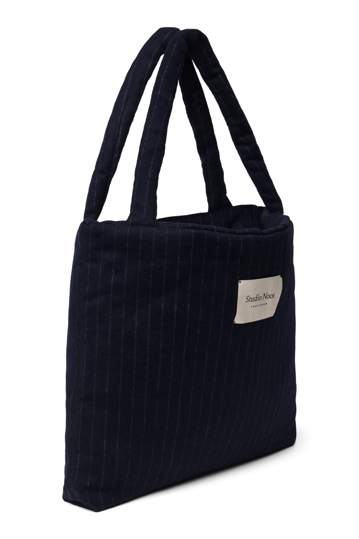 Studio Noos Flannel Chalkstripe Mom Bag Dunkelblau Shopper
