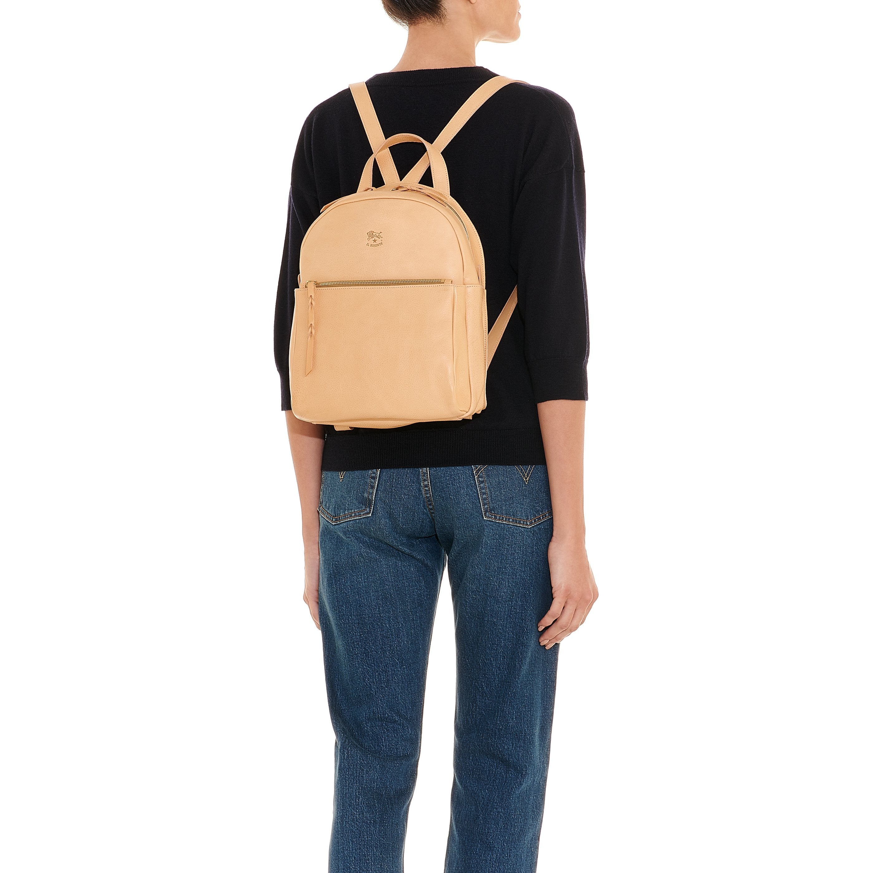 Il Bisonte Lungarno Lederrucksack Natur