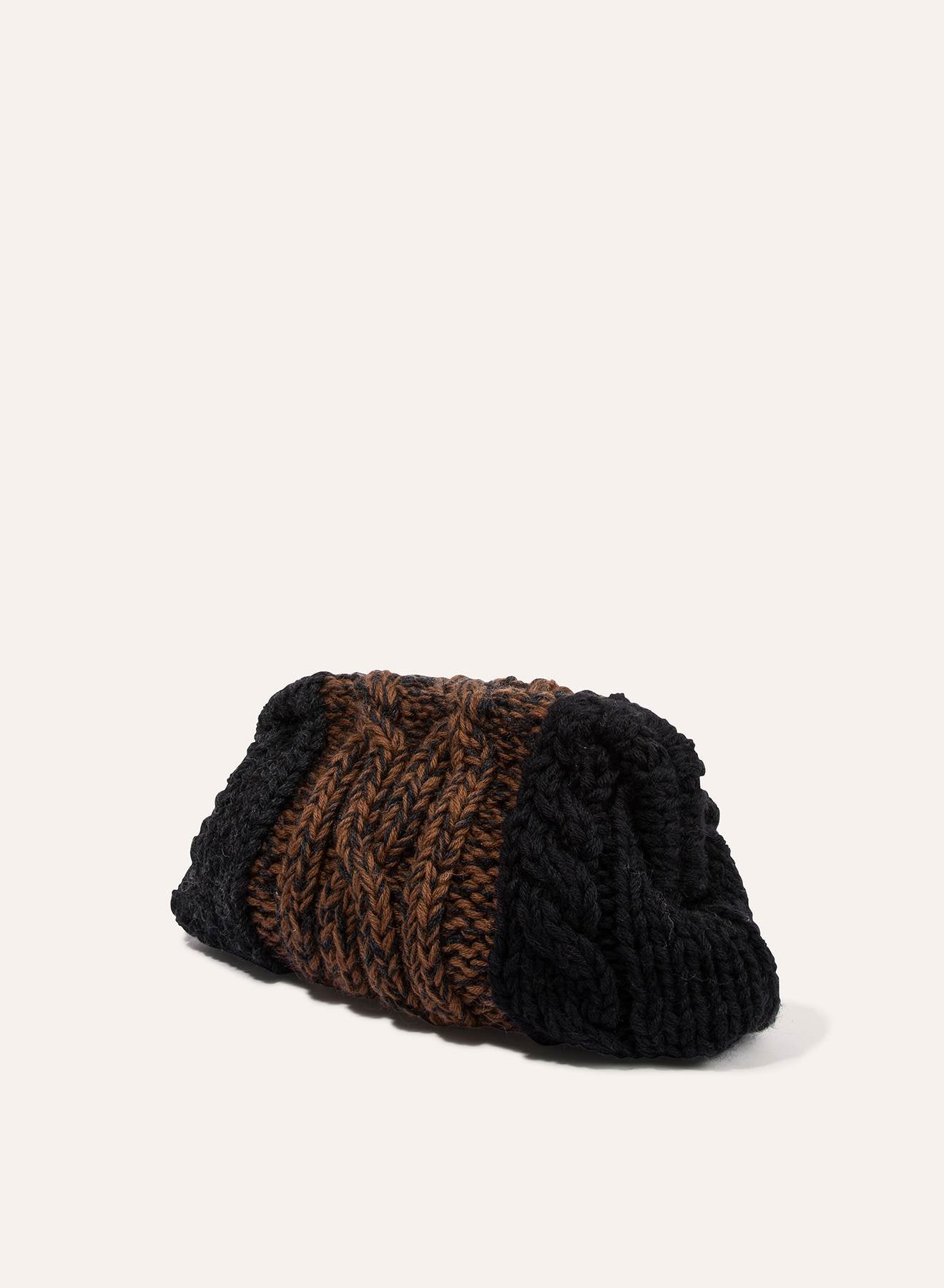 Maria la Rosa Dado Tricot Bag Tasche Grau Wolle
