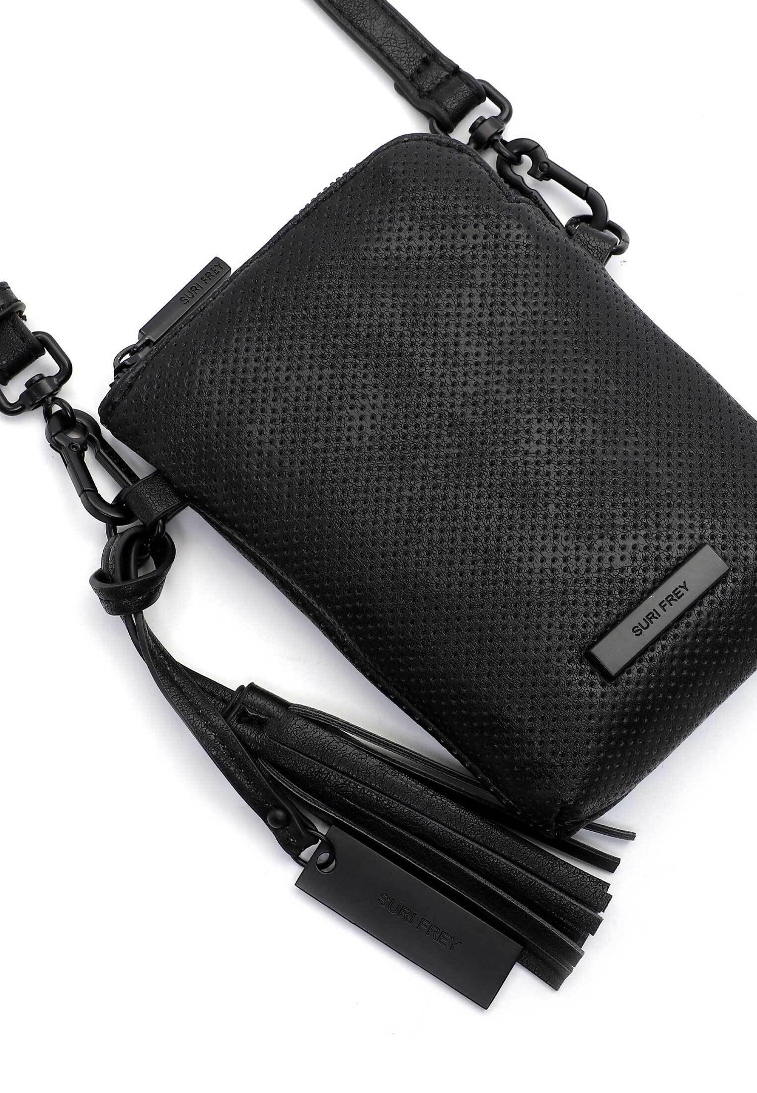 SURI FREY Celly Smartphonebag Handytasche Black perforiert