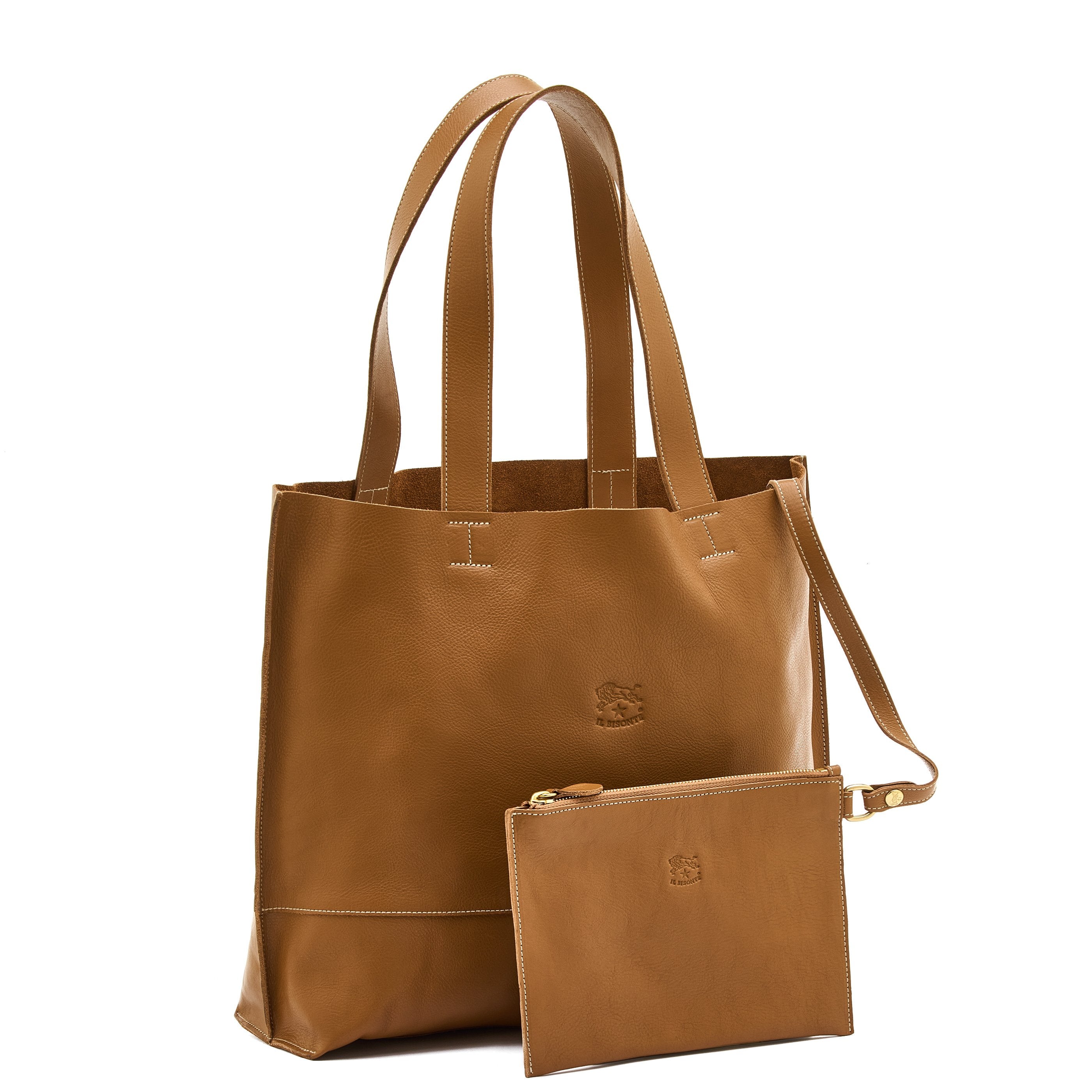 Il Bisonte Talamone Shopper Rindsleder gianduia