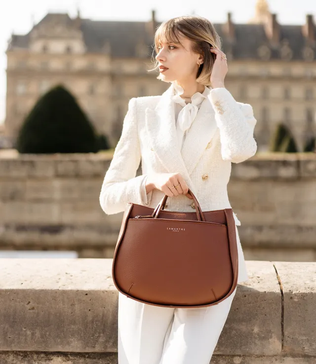 Lamarthe Fidèle Handtasche M Cognacbraun Rindsleder