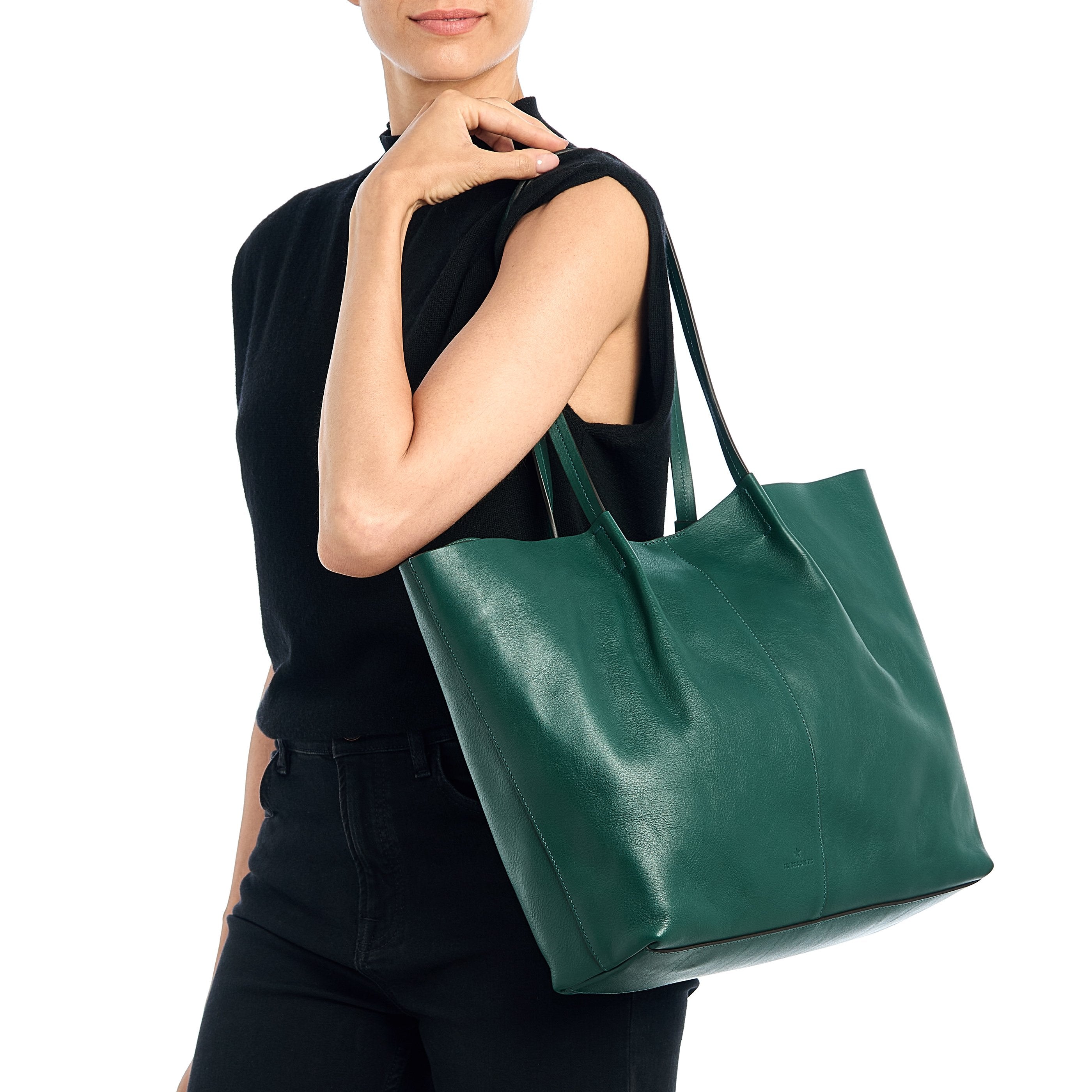 Il Bisonte Nina Handtasche Oleandergrün Vollleder