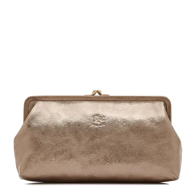 Il Bisonte Manuela Clutch Bronze Metallic Vollleder
