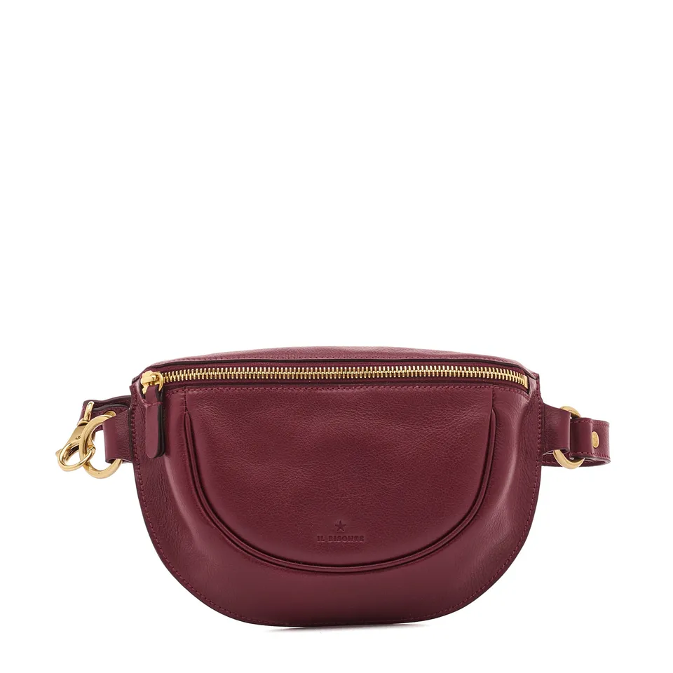 Il Bisonte Oliveta Bauchtasche Vollleder Amarena