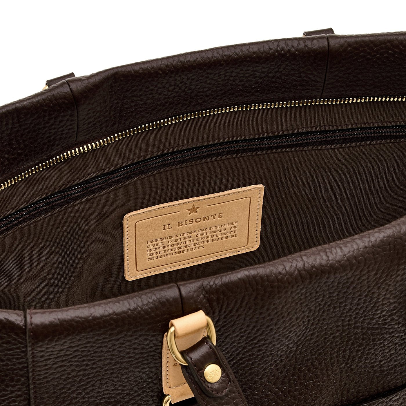 Il Bisonte Segno Shopper Vollleder Dunkelbraun