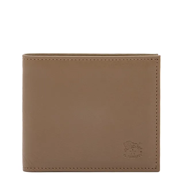 Il Bisonte Feniglia Bifold Geldbörse Tortora Vollleder