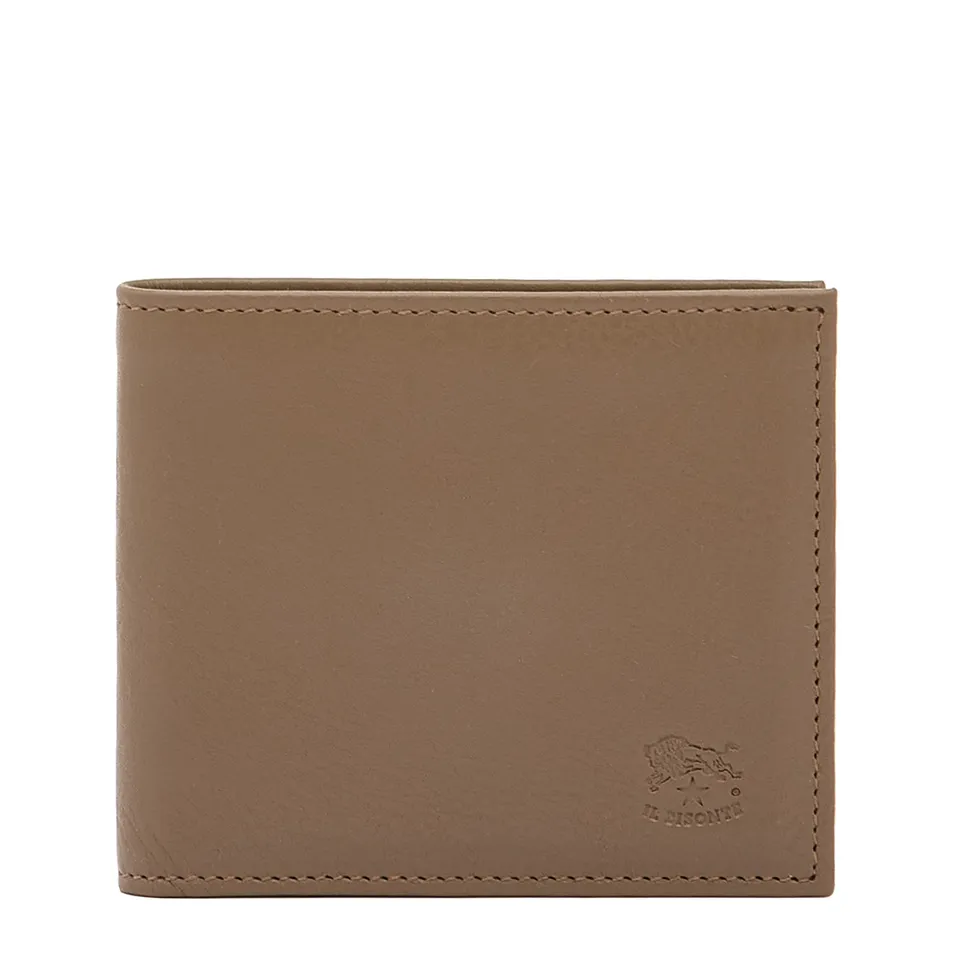 Il Bisonte Feniglia Bifold Geldbörse Tortora Vollleder