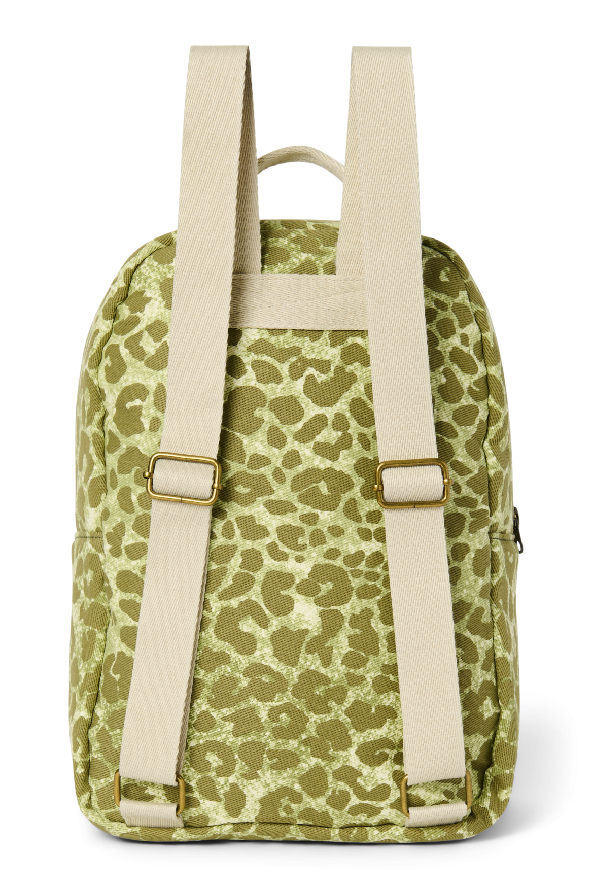 Studio Noos Cotton Midi Rucksack Green Leopard Baumwolle