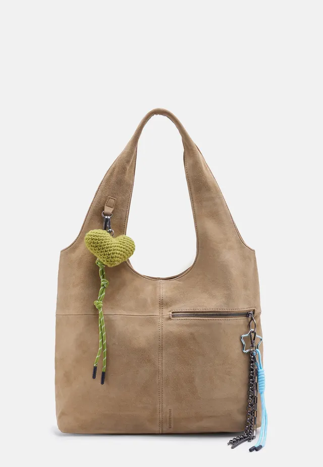 FREDsBRUDER Beautiful Mess Hobo Tasche taupe Wildleder