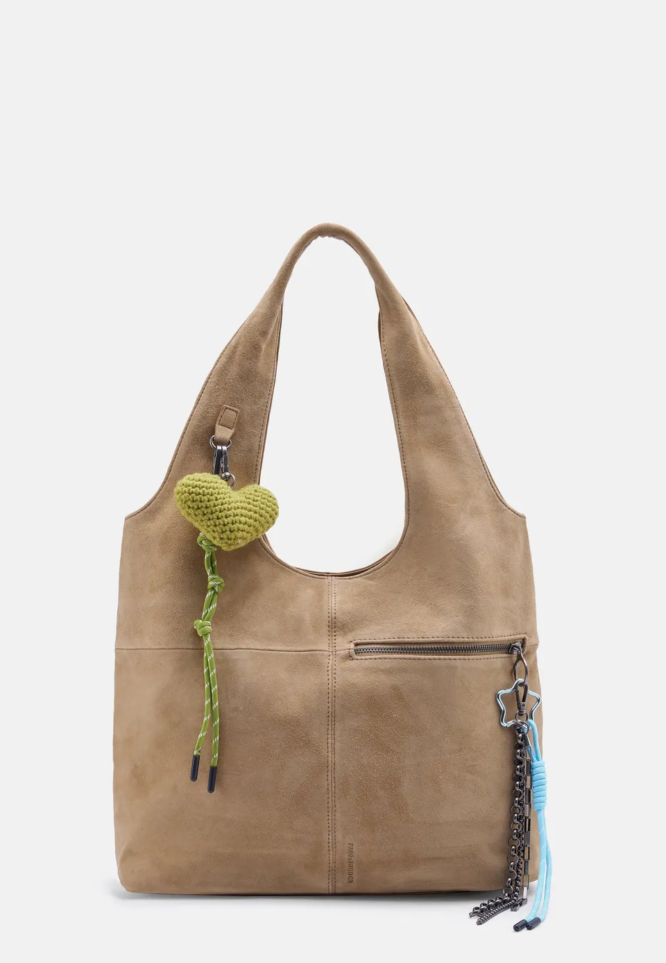 FREDsBRUDER Beautiful Mess Hobo Tasche taupe Wildleder
