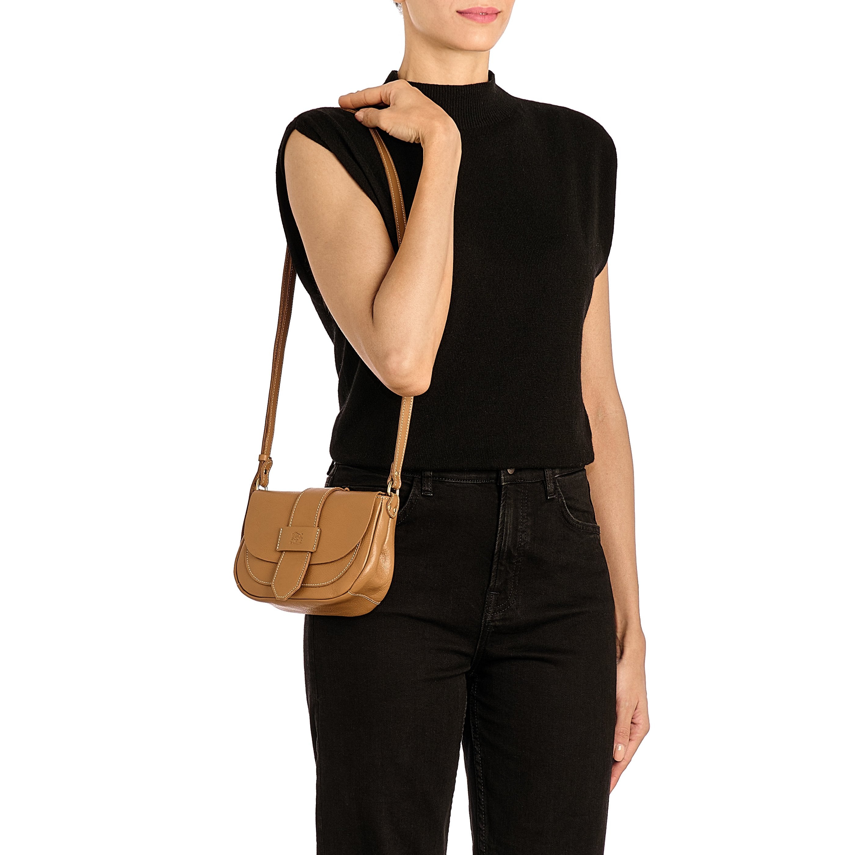 Il Bisonte Fausta Small Handtasche Gianduia Leder