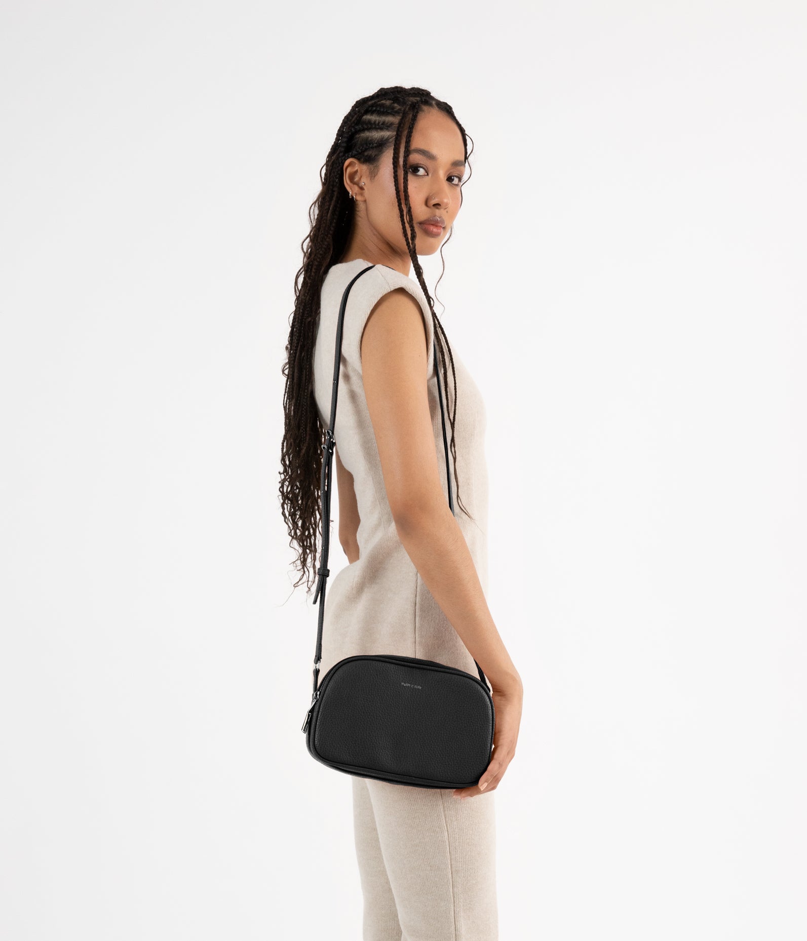 Matt & Nat Purity Pair Umhängetasche schwarz vegan