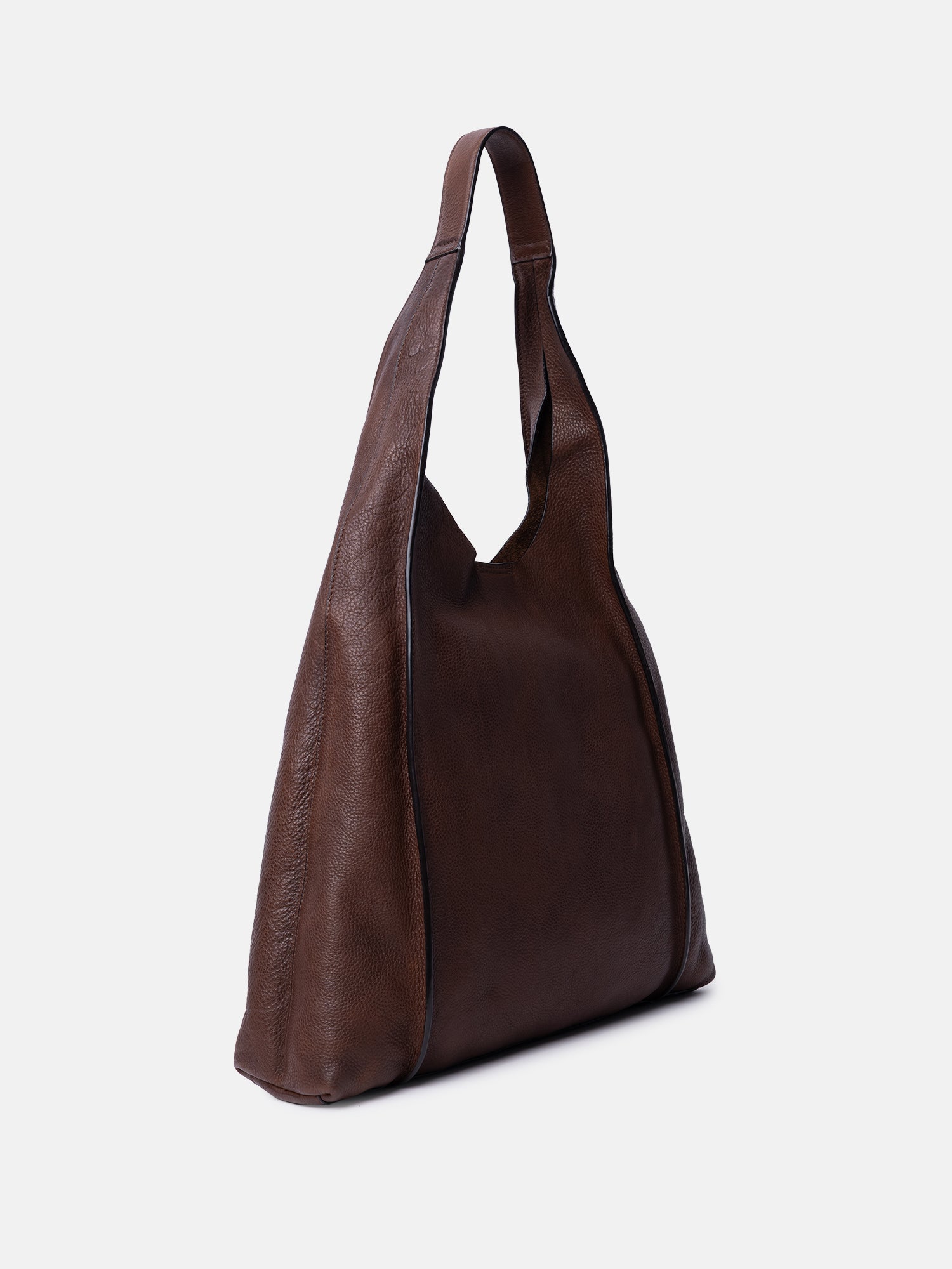 RE:DESIGNED Siv Big Schultertasche Brown Vollleder