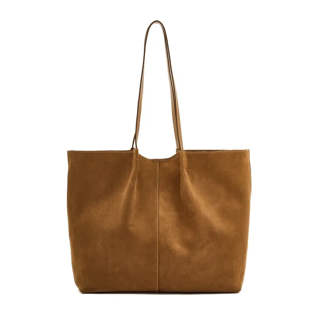 Il Bisonte Nina Shopping Tote Suede gianduia Rind