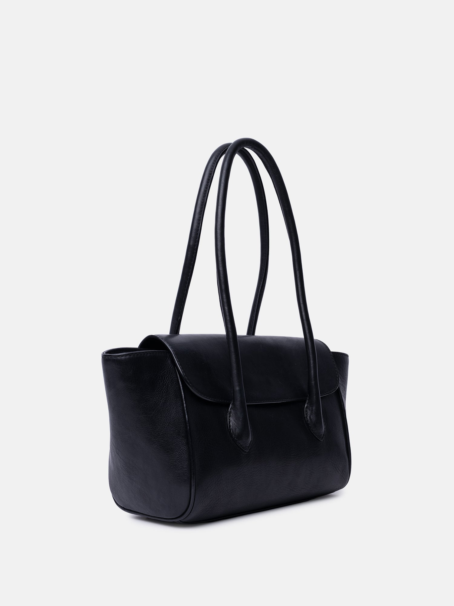 RE:DESIGNED Sisu Small Handtasche Schwarz Vintage-Leder