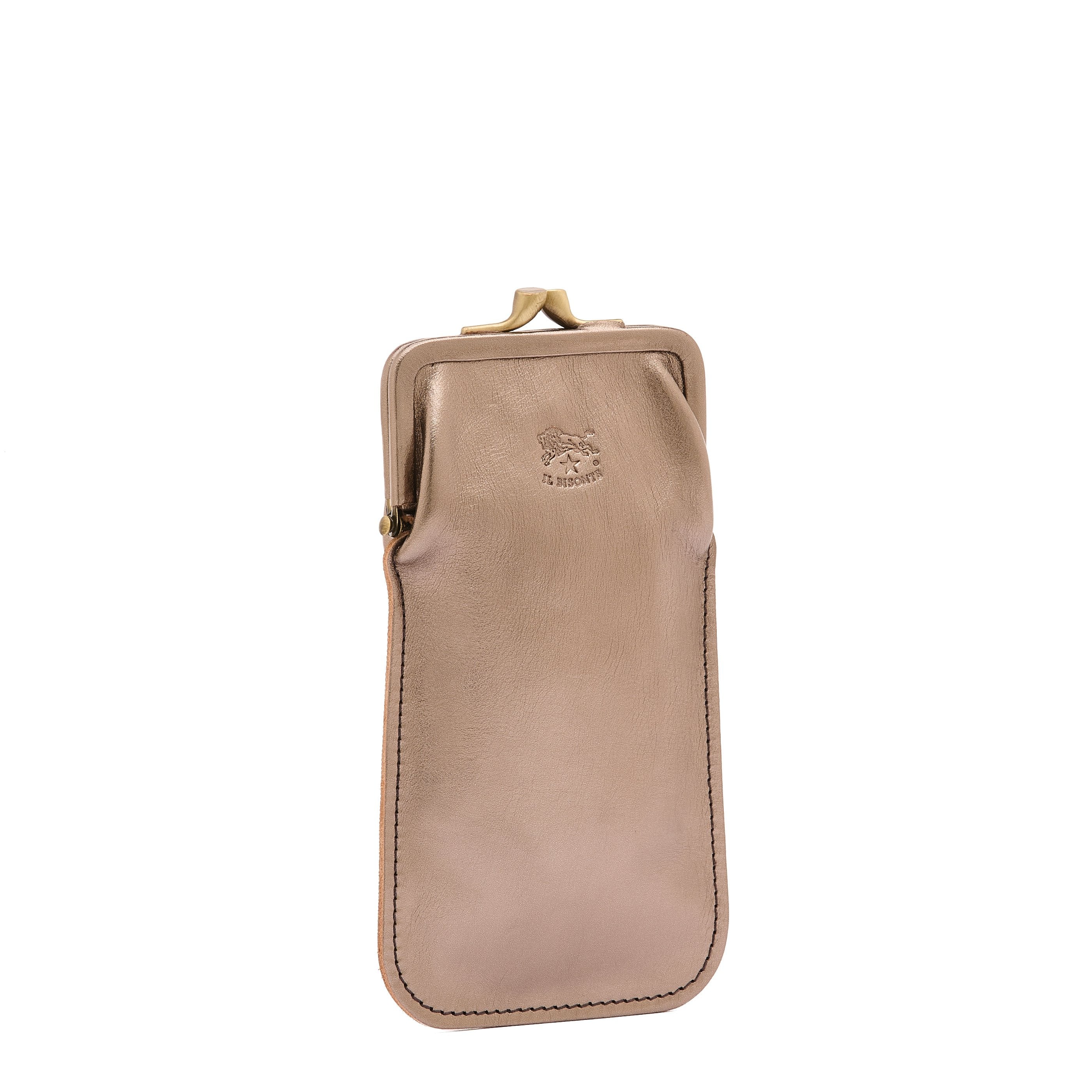 Il Bisonte Brillenetui Vollleder Bronze Metallic