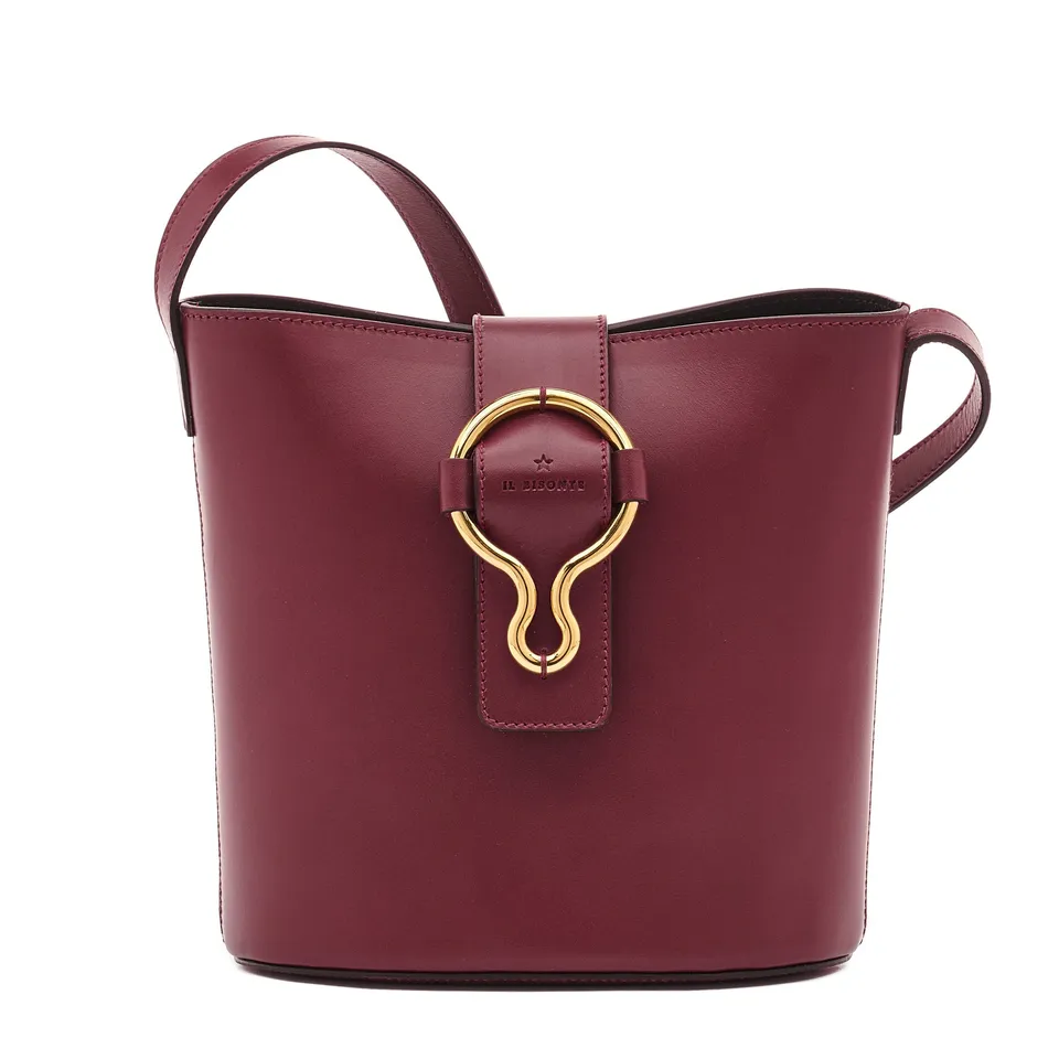 Il Bisonte Consuelo Beuteltasche kirschrot Vollleder