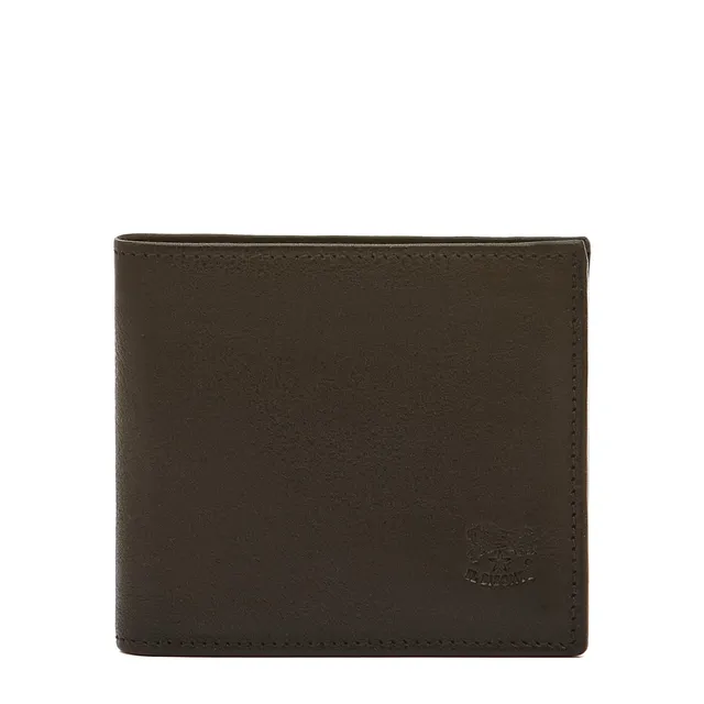 Il Bisonte Geldbörse Herren schwarz Vintage-Leder