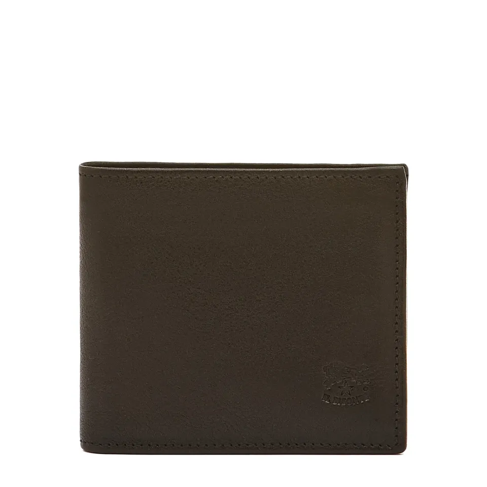 Il Bisonte Geldbörse Herren schwarz Vintage-Leder