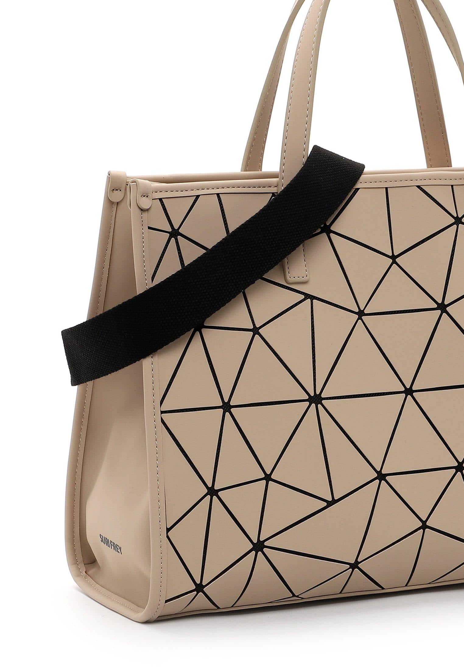 SURI FREY Jessy-Lu Cityshopper L Shopper beige geometrisch