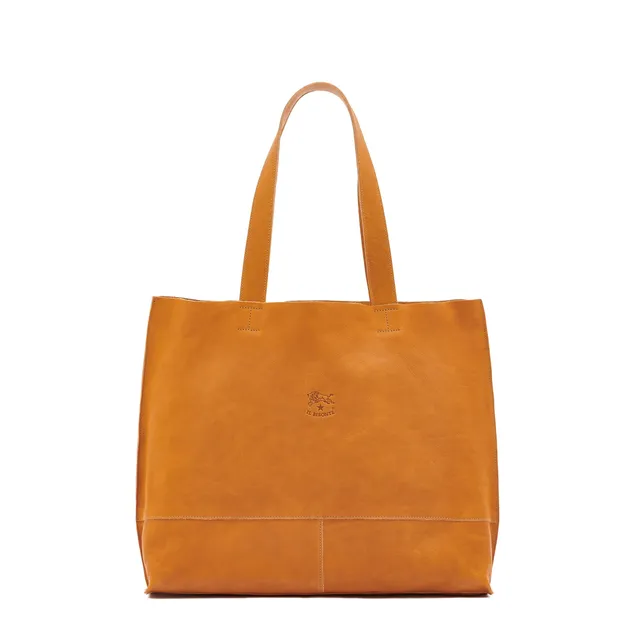 Il Bisonte Talamone Shopper Damen Naturale Vollleder