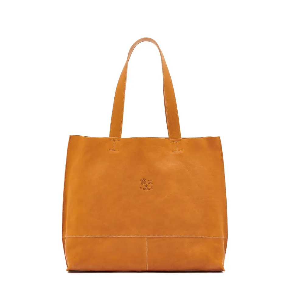 Il Bisonte Talamone Shopper Damen Naturale Vollleder