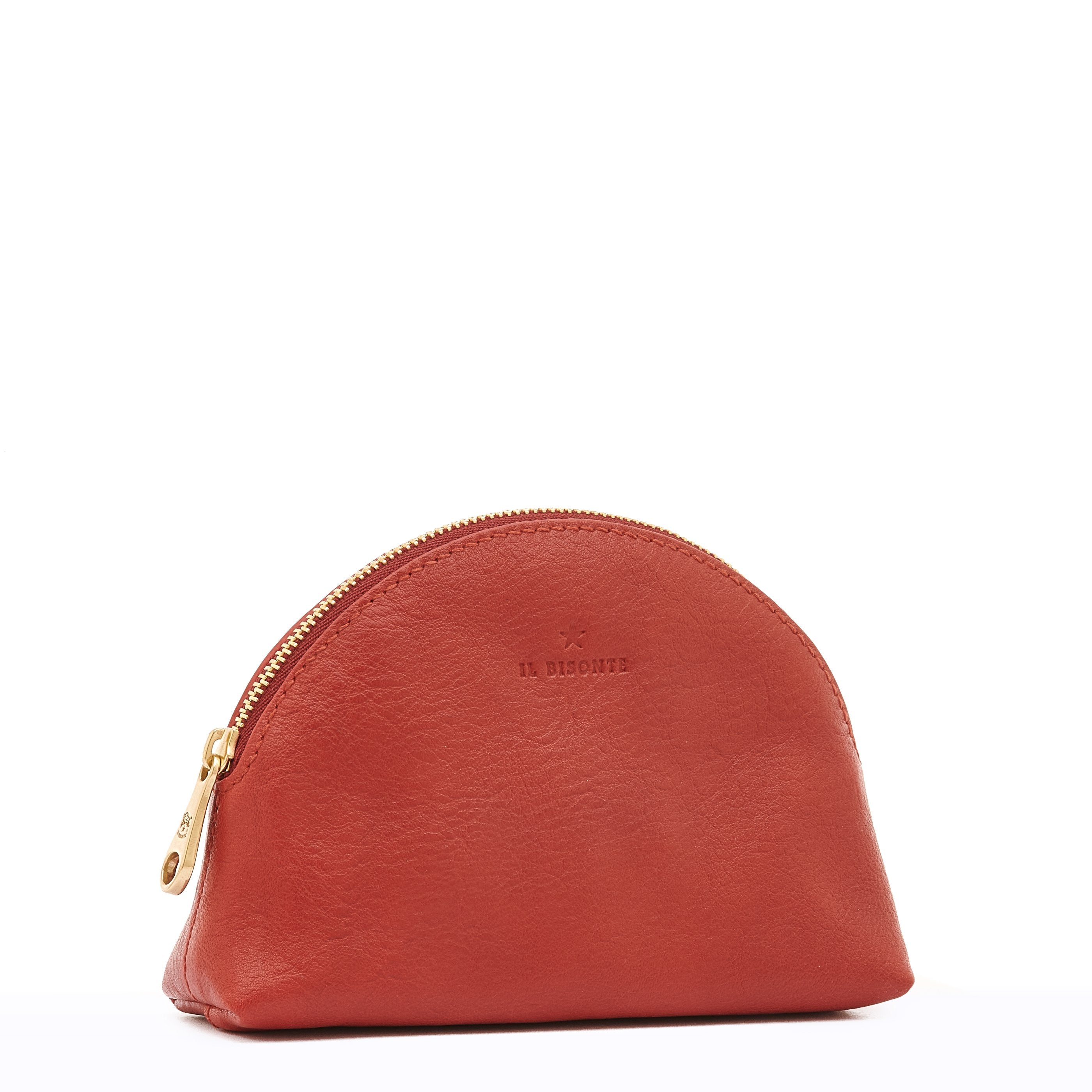 Il Bisonte Bigallo Pouch Leder rot Reißverschluss