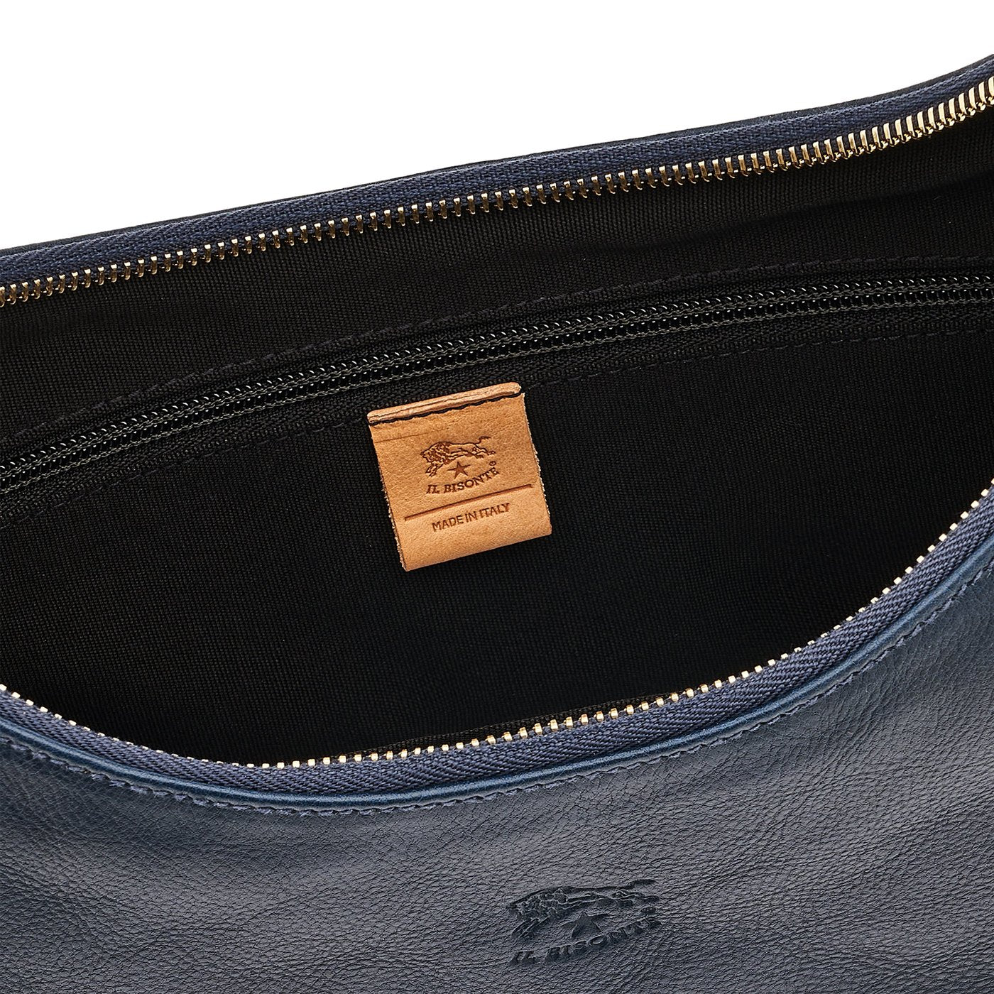 Il Bisonte Belcanto Schultertasche Vollleder Blau