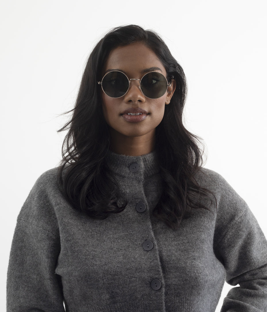 Matt & Nat Cole Sonnenbrille rund polarisiert Schwarz