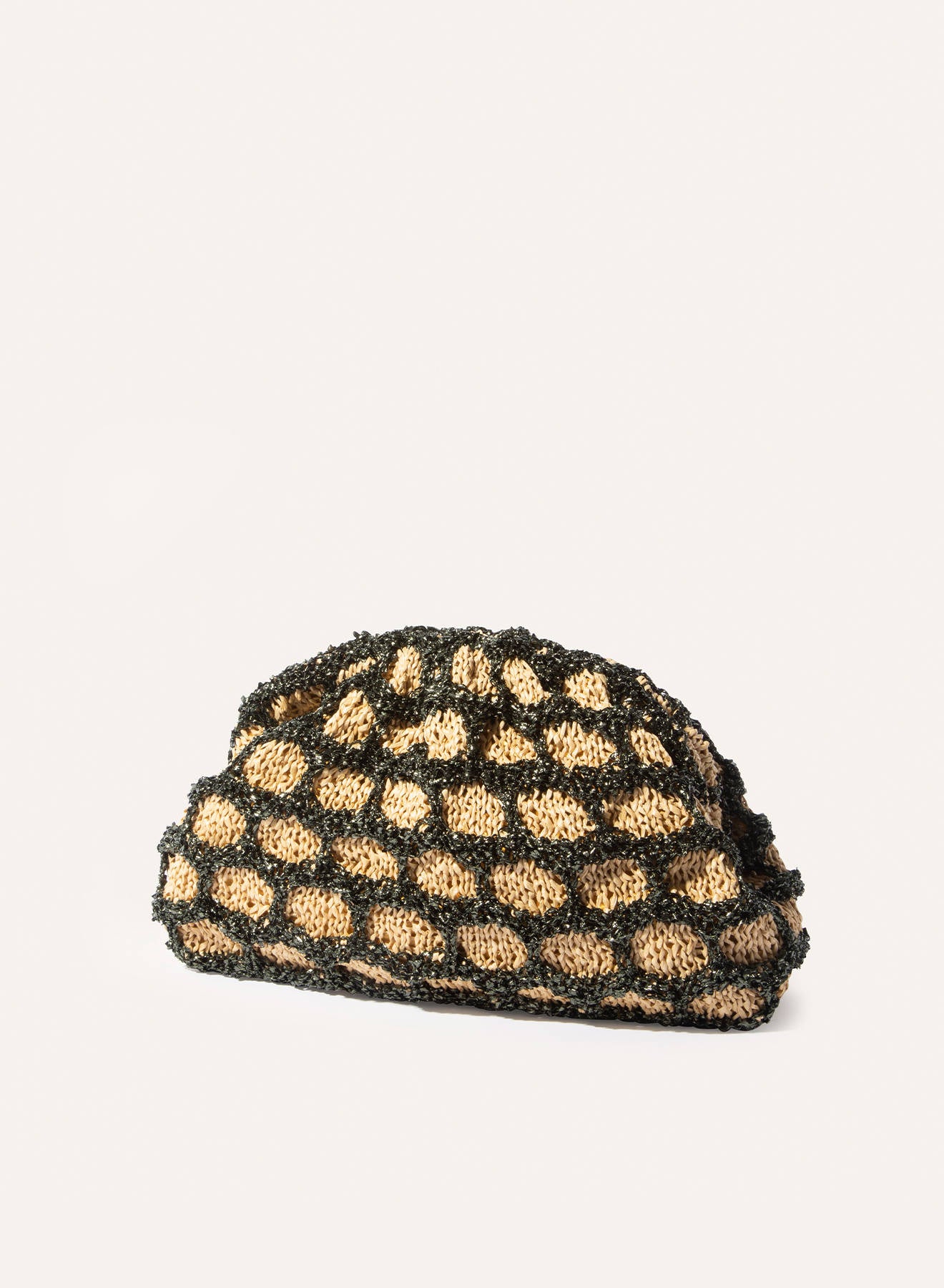 Maria La Rosa El Grand Game Bag Clutch Military gestrickt