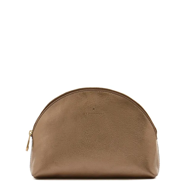 Il Bisonte Bigallo Leder-Pouch Bronze Metallic