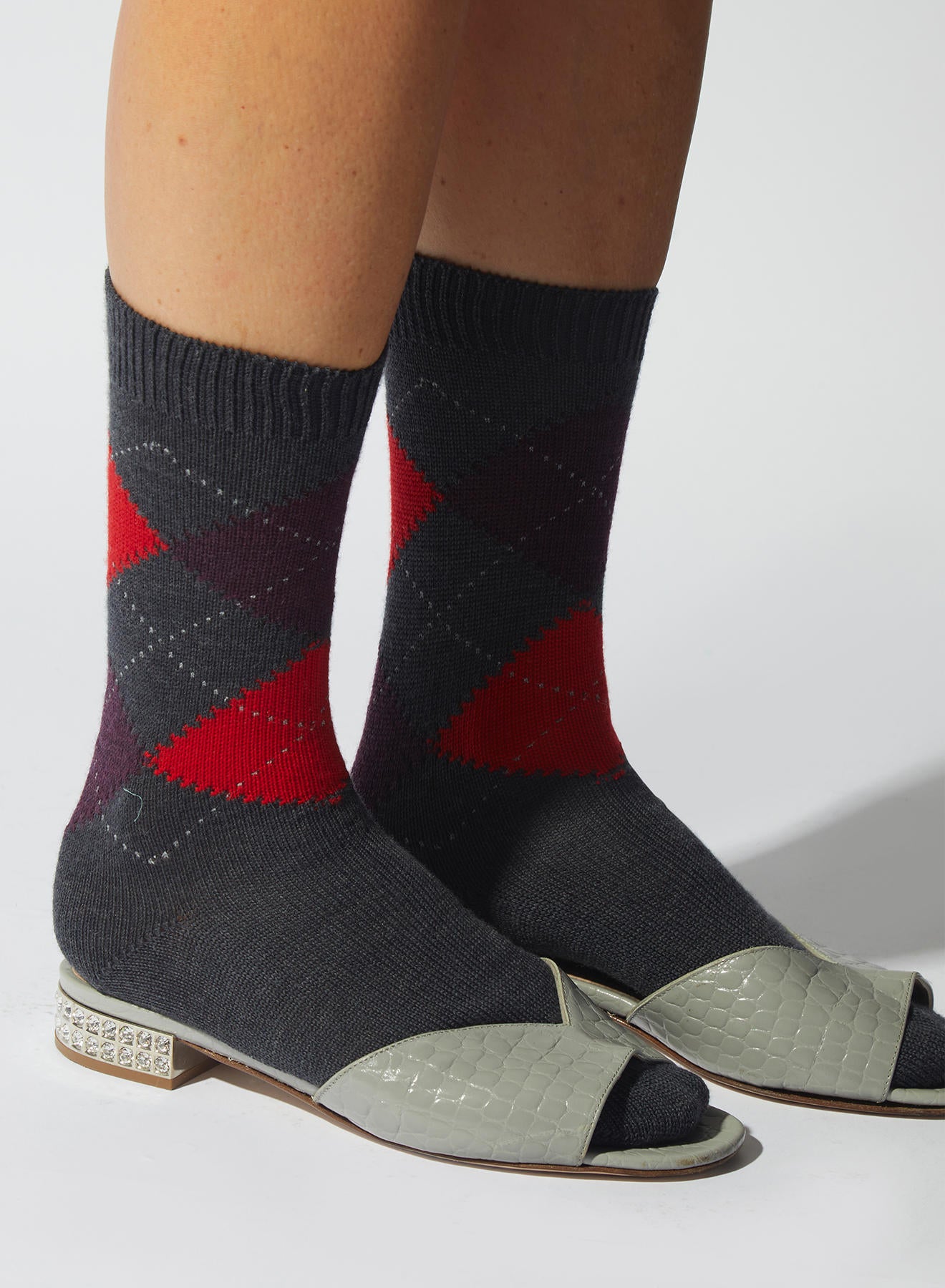 Maria la Rosa Hong Socken Blau Merinowolle