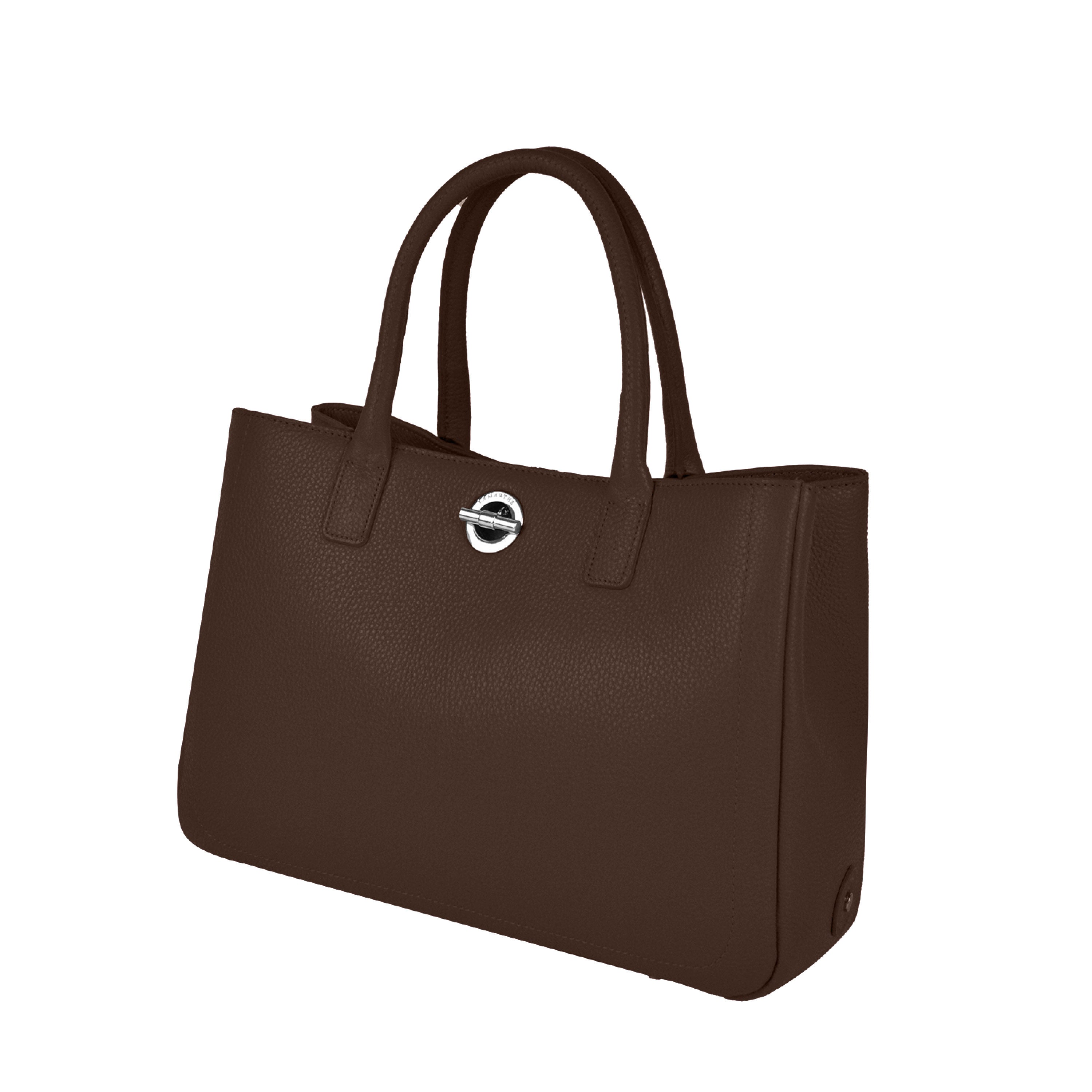 Lamarthe Paris Handtasche Braun Vollleder 37 cm