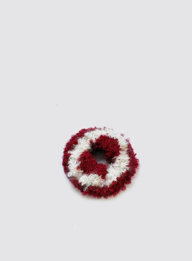 Maria la Rosa Scrunchie Boucle Haargummi Zuckerblau Wolle